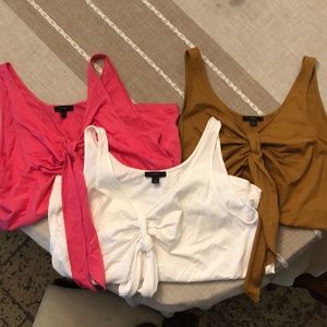 J. Crew Tie Front Tank Top Bundle of 3